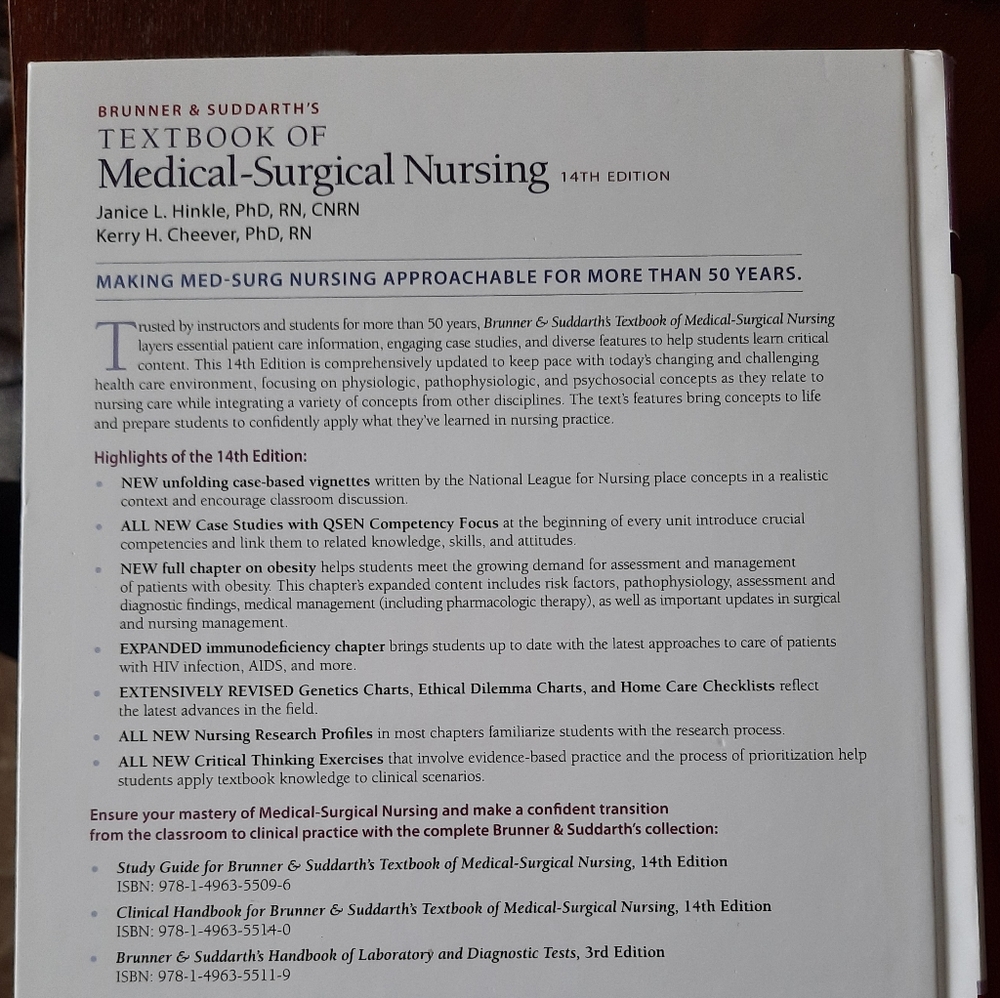 🌸 Wolter Kluwer Medical-Surgical Nursing Book - Picture 4 of 5